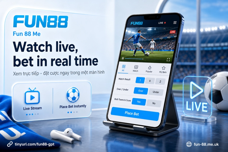 livestream HD sảnh thể thao Fun88 Saba IM CMD BTI