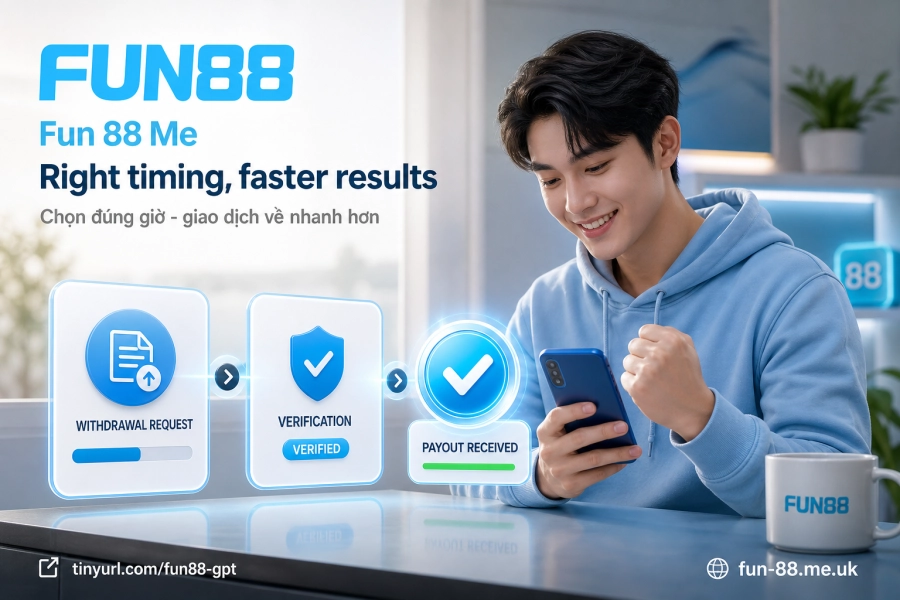 khung giờ rút tiền Fun88 nhanh nhất ngân hàng nội địa 8h đến 17h