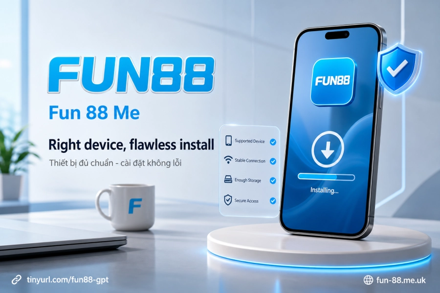 yêu cầu thiết bị cài app Fun88 dung lượng 150MB Android iOS